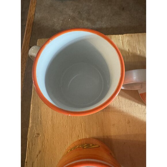 Reeses Ceramic Mug Galerie Dishwasher & Microwave Safe Orange & White Made In Ch - Picture 4 of 6